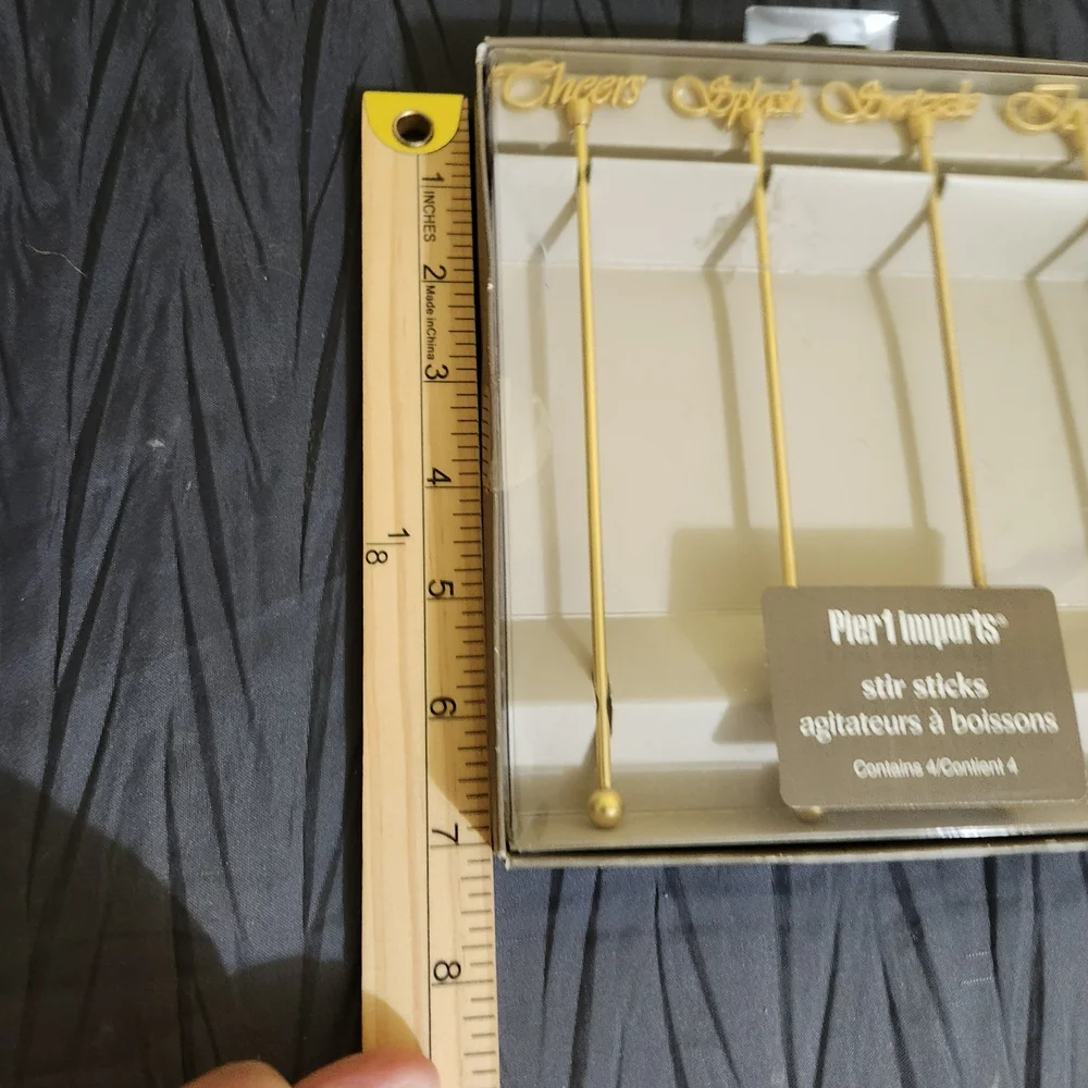 Pier 1 Gold Stir Sticks Set